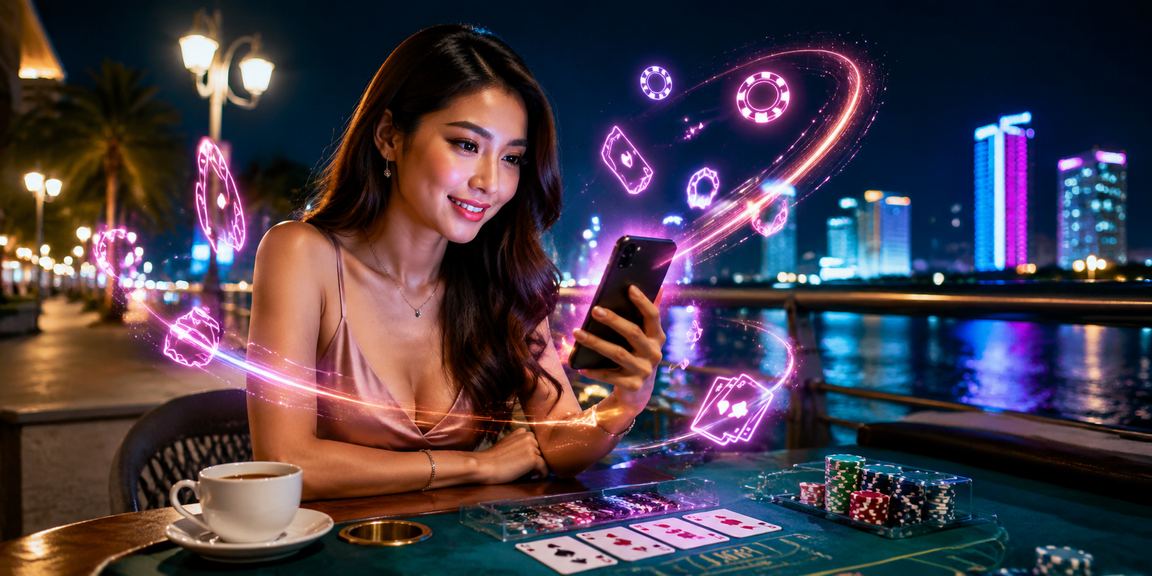 A player in Kuantan enjoying a live baccarat game using the fl5 bonus